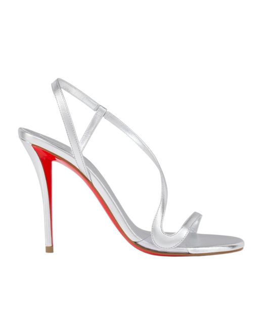 Christian Louboutin White Rosa Z Stiletto Heel Sandals
