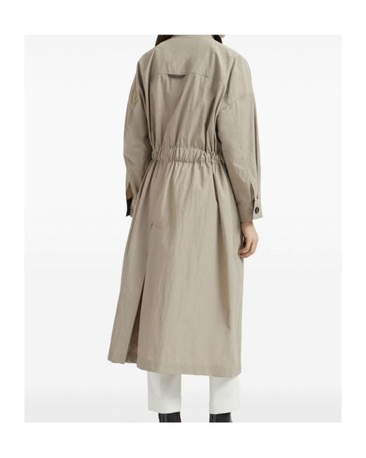 Brunello Cucinelli Natural Nylon Trench Coat