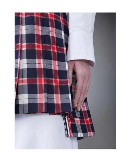 Thom Browne Checkered Pleated Mini Skirt