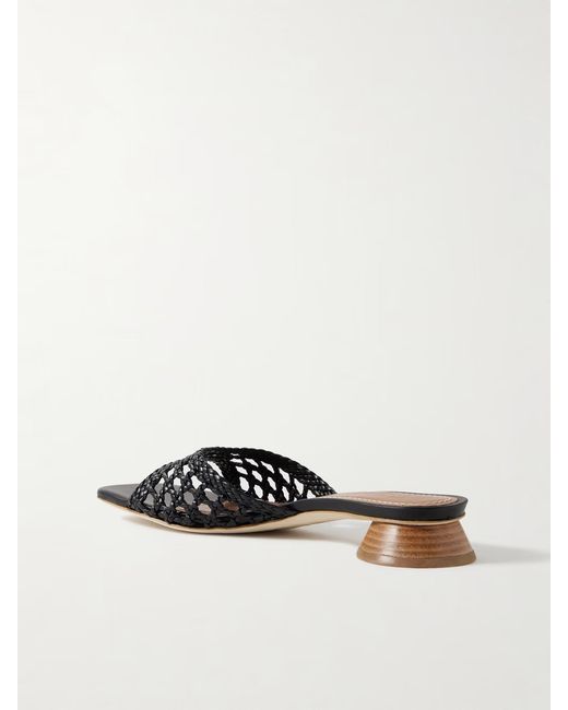 Staud Brown Simone Woven High-Heeled Sandals