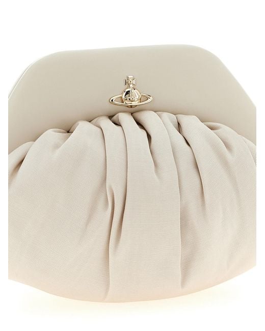 Vivienne Westwood Natural Orb Plaque Clutch Bag