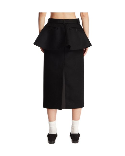 Sacai Black Belted Skirt