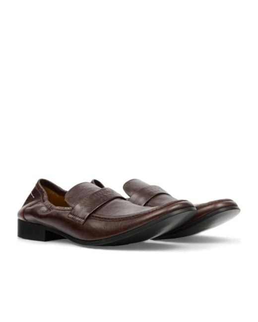 MM6 by Maison Margiela Brown Penny Strap Slip-On Ballet Flats