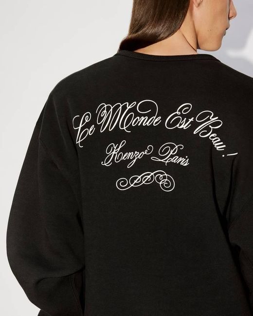 KENZO Black Long-Sleeved Crewneck Sweatshirt for men
