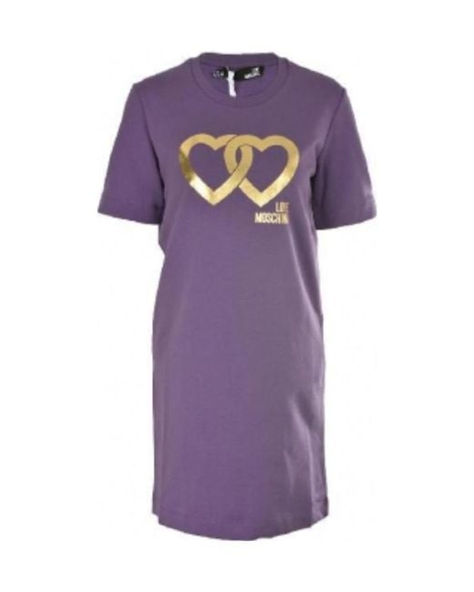 Moschino Purple A Printed Dress
