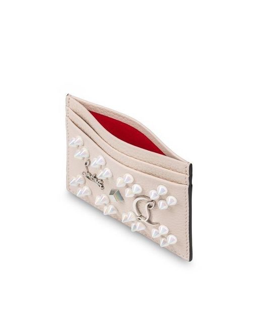 Christian Louboutin Natural Kios Logo Plaque Card Holder
