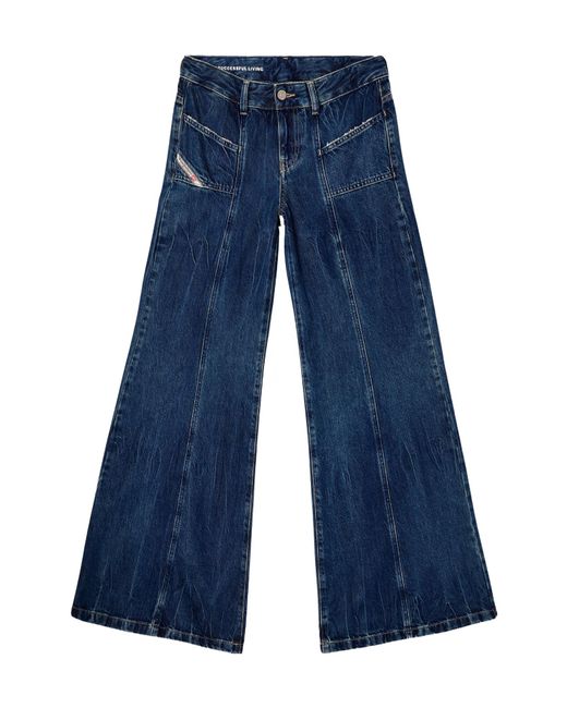 DIESEL Blue D-Akii Flare Jeans