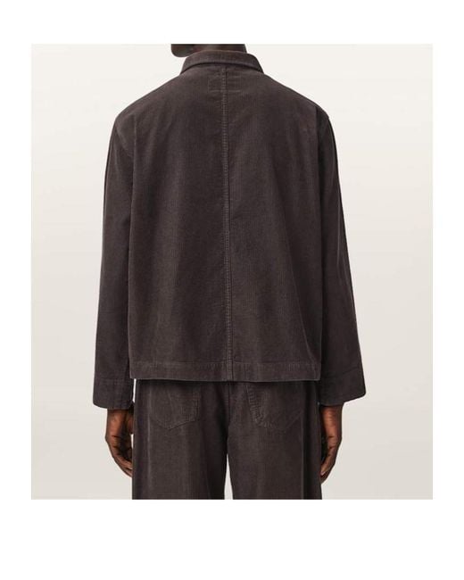 AllSaints Brown Long-Sleeved Shirt Jacket for men