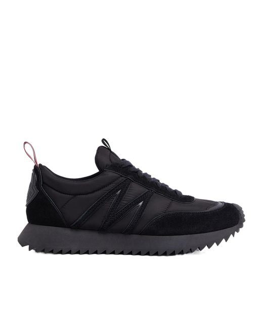 Moncler Black Pacey Lace-Up Trainers for men