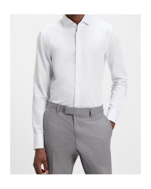 Boss White Long-Sleeve Button-Up Shirt for men