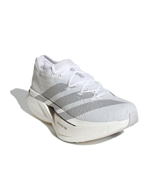 Adidas Originals White Adizero Prime X3 Strung Sneakers for men