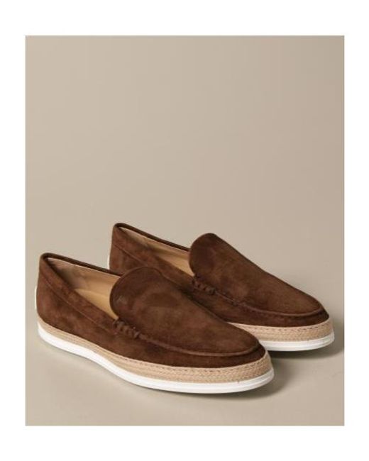Tod's Brown Almond Toe Slip-On Loafers for men