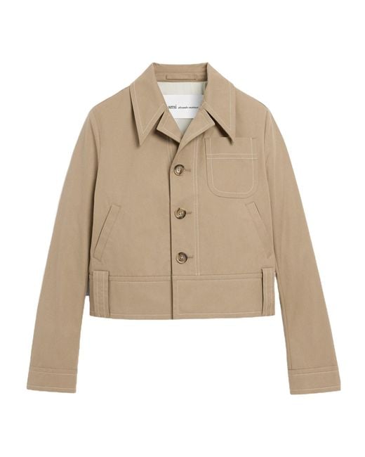 AMI Natural Ami Long Sleeved Buttoned Jacket