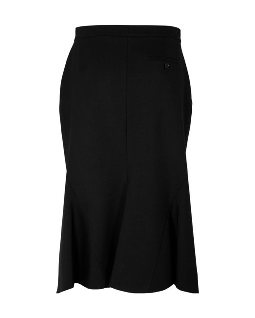 McQueen Black Stylish Slim-Fit Skirt