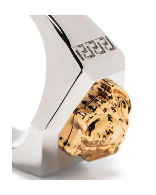 Versace Metallic Medusa Signet Ring for men