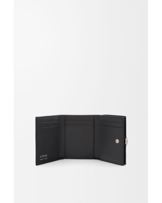 Loewe Black Pebble Trifold Wallet
