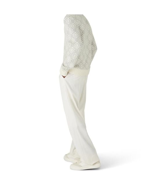 Casablanca White Logo Color-Block Sweater for men