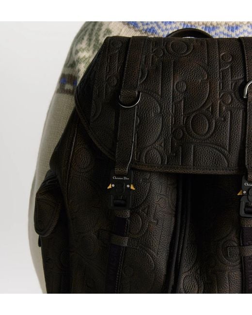 Dior Gray Hit The Road Backpack With Flap for men