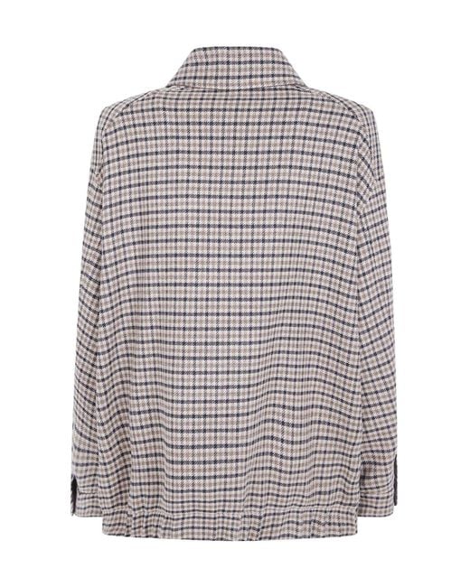 Seventy Gray Checked Shirt Jacket