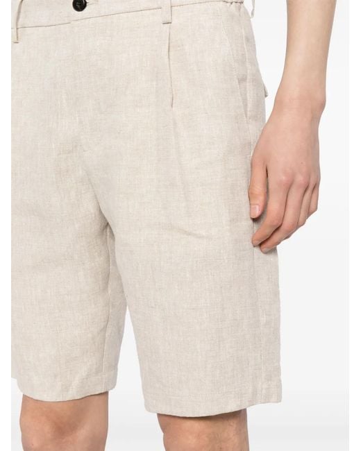 Eleventy Natural Linen Bermuda Shorts for men