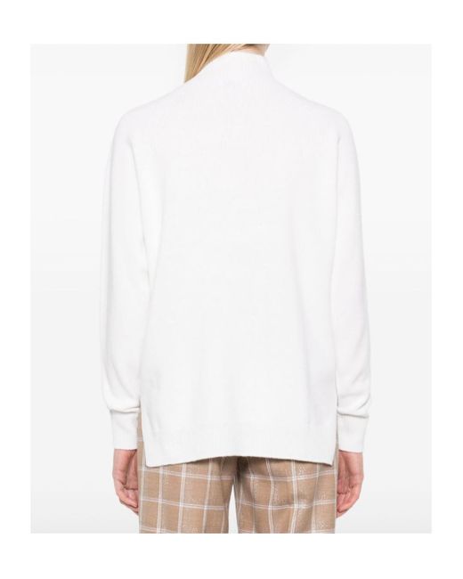 Peserico White Long-Sleeved Sweater