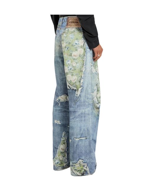 Acne Blue Mid-Rise Loose-Fit Jeans for men