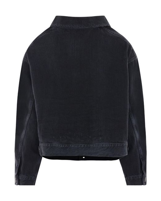 Balenciaga Blue Faded Denim Jacket for men