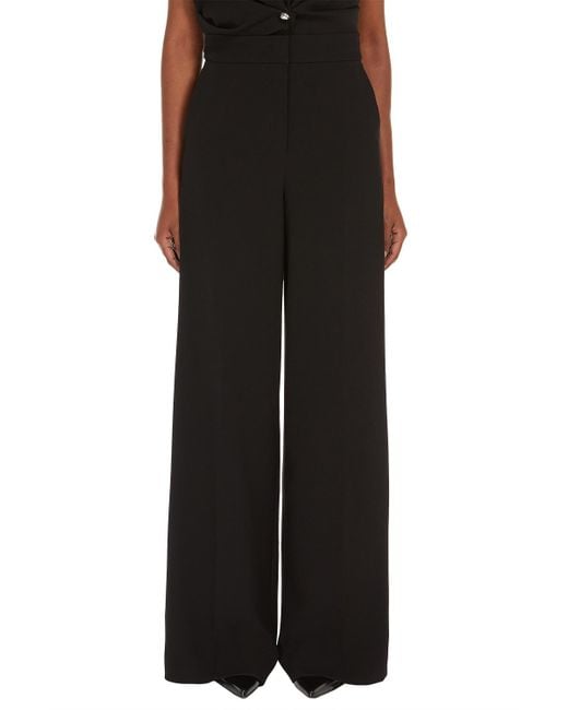 Max Mara Black Pianoforte Leccio Straight Leg Trousers