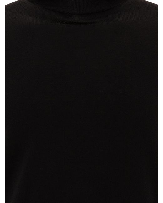 Zanone Black Flexwool Rollneck Sweater for men