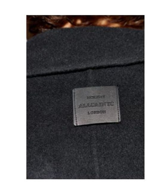AllSaints Black Brax Wool Coat for men