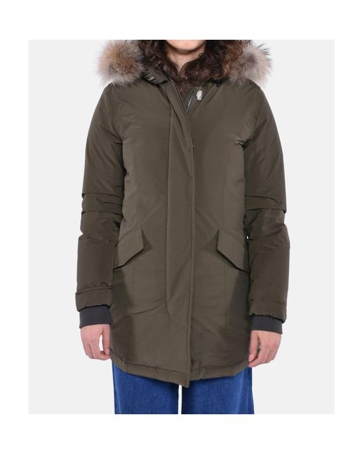 Woolrich Green Luxury Arctic Raccoon Parka