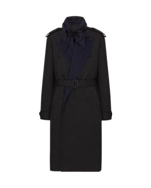 Dior Blue Double-Breasted Windbreaker for men