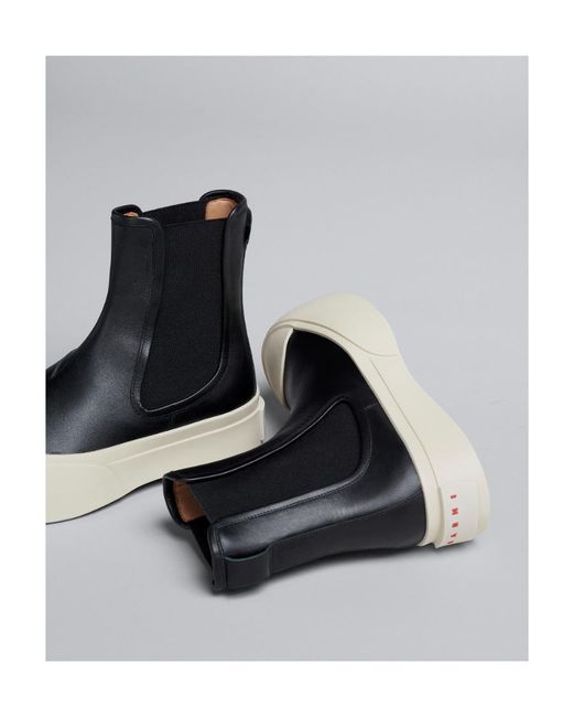 Marni Black Platform Ankle Boots