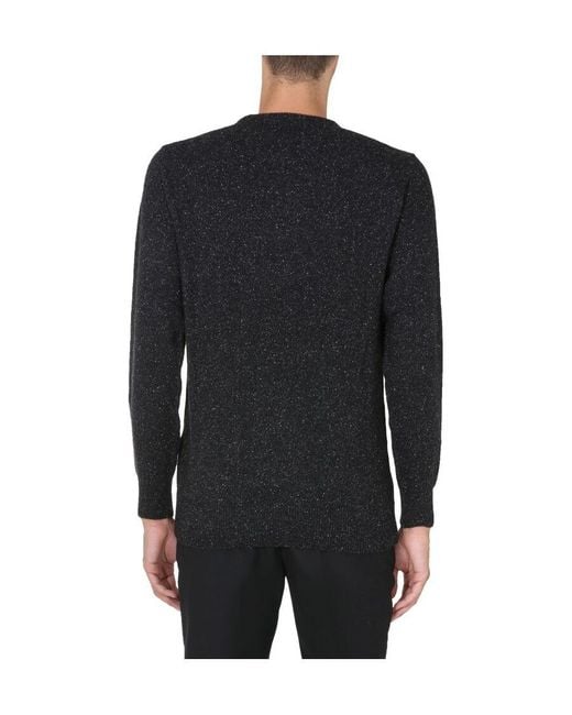 Barbour Black Tisbury Crewneck Knitted Jumper for men
