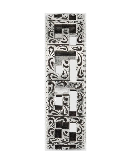 Gucci White Ring With Square G