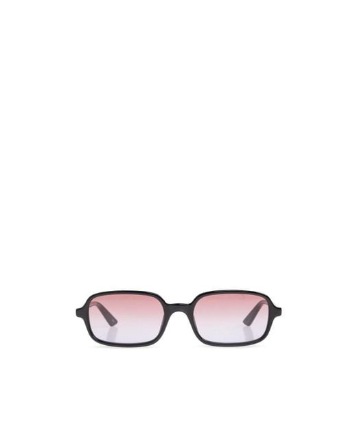 Chloé White Chloé Eyewear Rectangle Frame Sunglasses