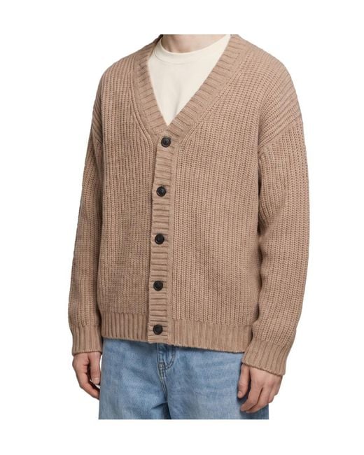 Roberto Collina Brown V-Neck Cardigan for men