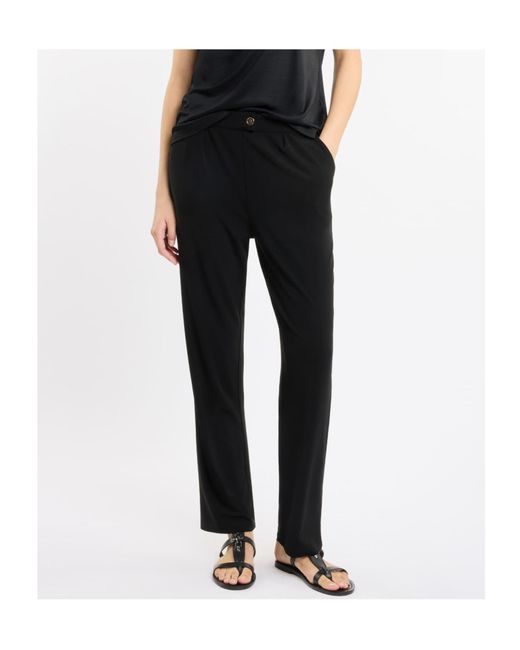 Fay Black Straight Leg Pants