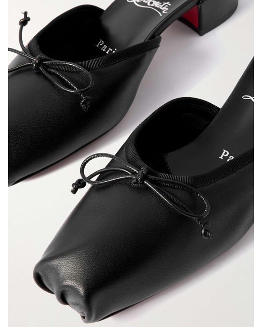 Christian Louboutin Black Bow Muller Shoes