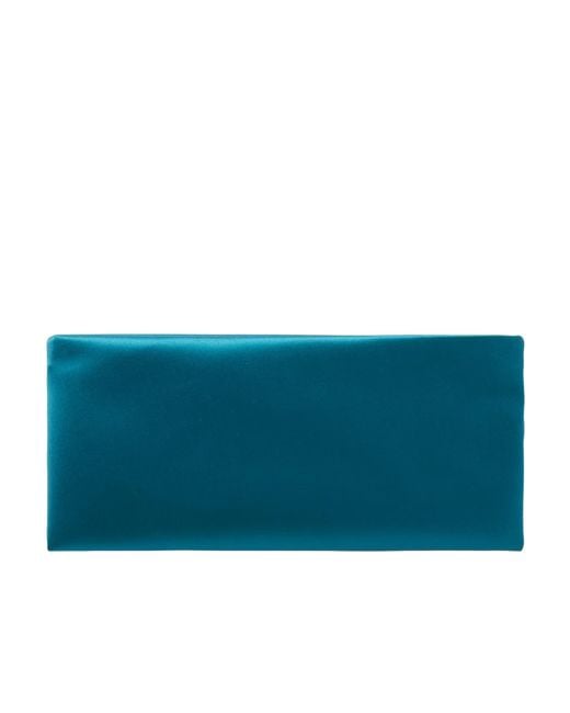 Tom Ford Blue Leather-Trimmed Satin Clutch