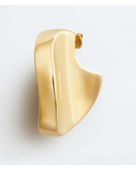 Bottega Veneta Metallic Large Disc Earrings