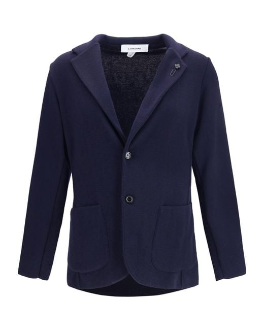 Lardini Blue Patch Pocket Single-Breasted Blazer for men