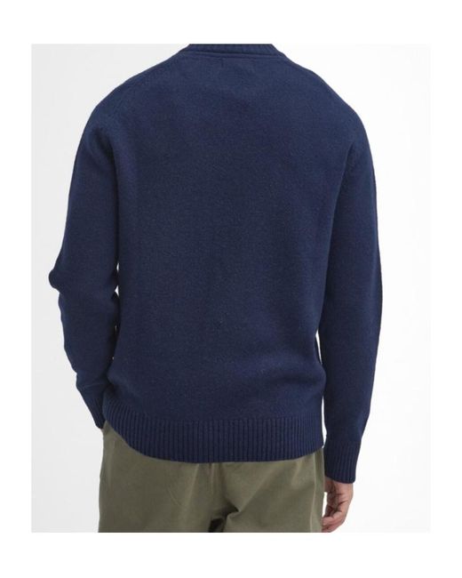 Barbour Blue Crew Neck Sweater for men