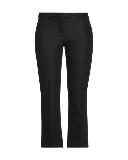 Max Mara Black Solid-Color Casual Trousers