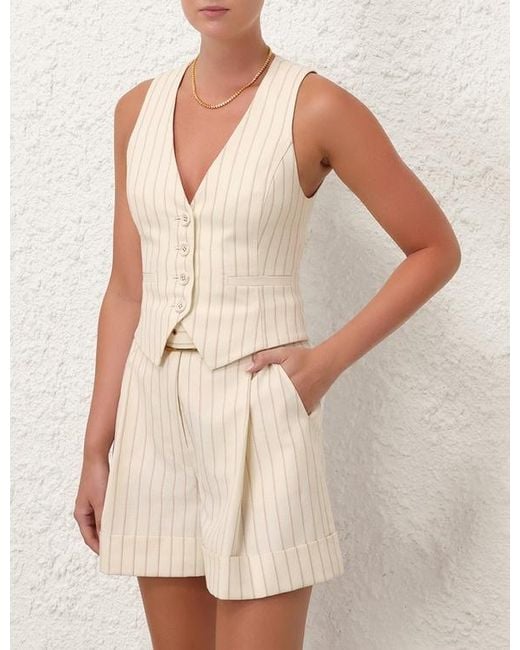 Zimmermann Natural Tranquillity Striped Vest