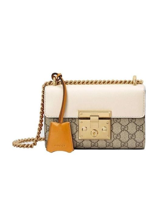 Gucci Natural Padlock Shoulder Bag
