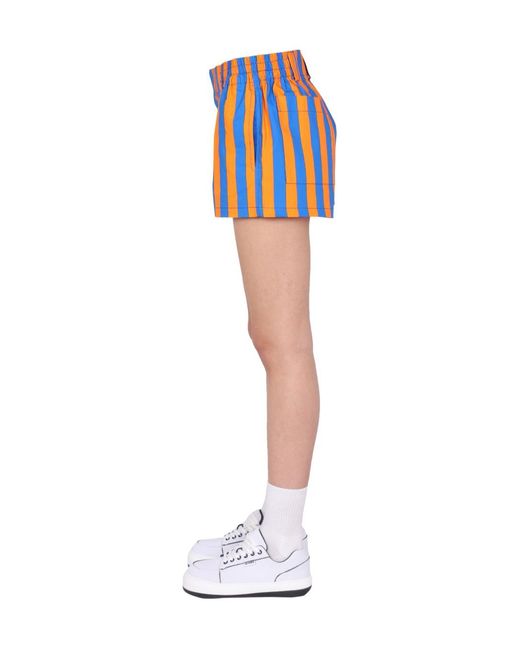 Sunnei Orange Striped Shorts