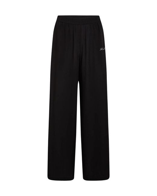 Karl Lagerfeld Black Logo Detail Track Pants
