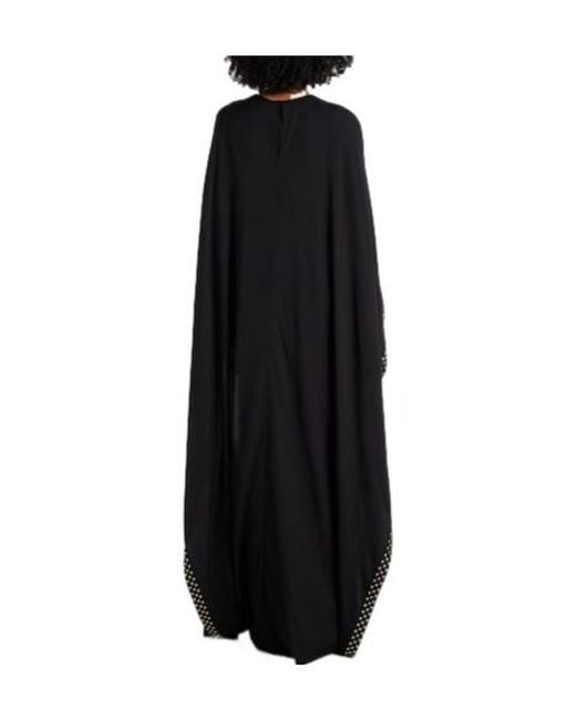 Stella McCartney Black Embellished Caped Maxi Dress