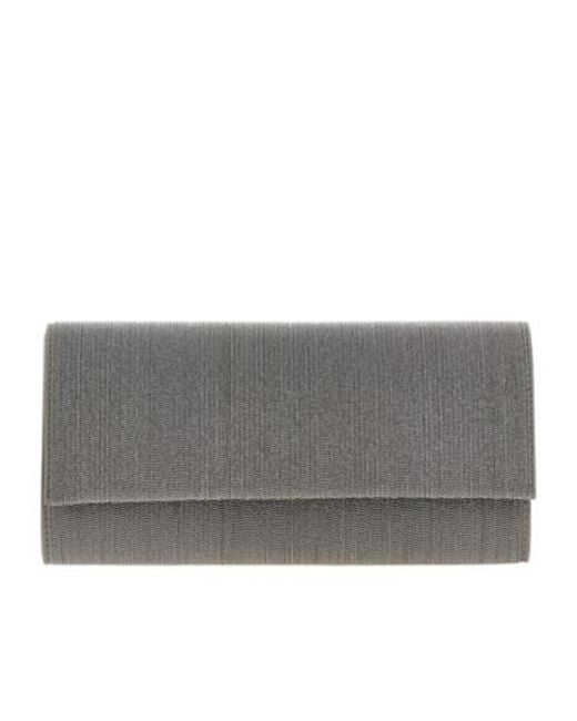 Brunello Cucinelli Gray Precious Monili Chain Foldover Top Clutch Bag